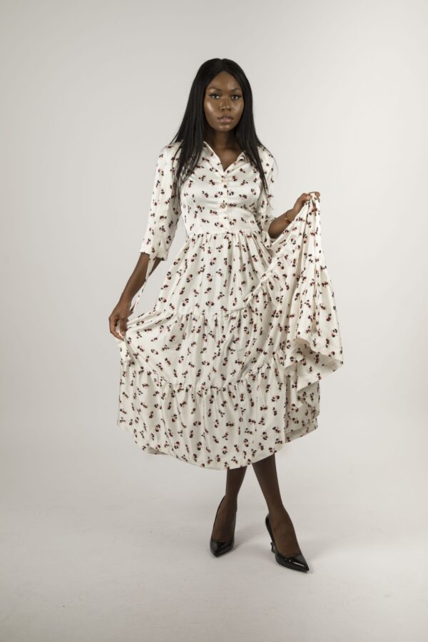 Aurora Satin Shirt dress