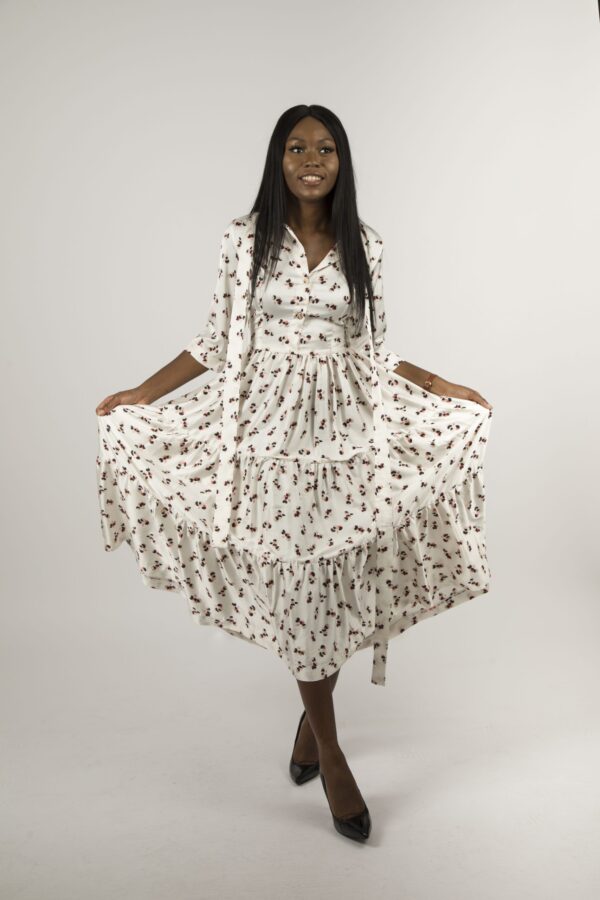 Aurora Satin Shirt dress - Image 3