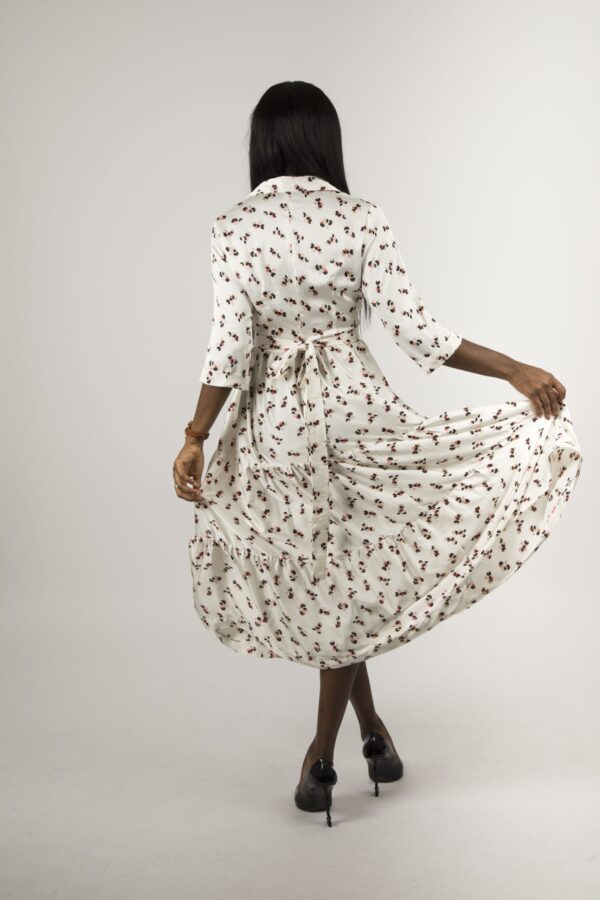 Aurora Satin Shirt dress - Image 4