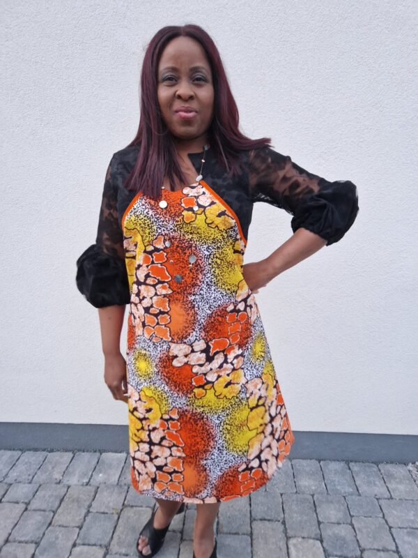 Ogechi Ankara Marble-effect dress - Image 2