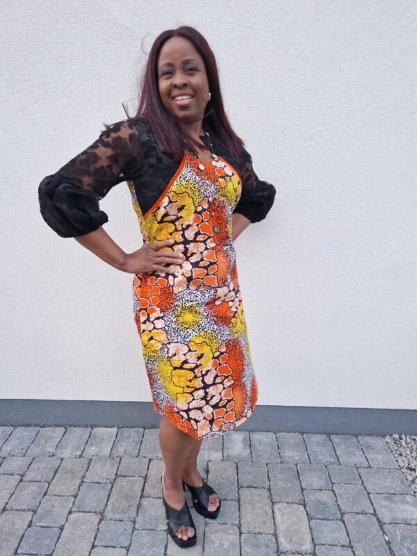 Ogechi Ankara Marble-effect dress - Image 3