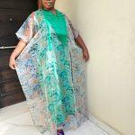 Green Organza Bubu with matching inner wear